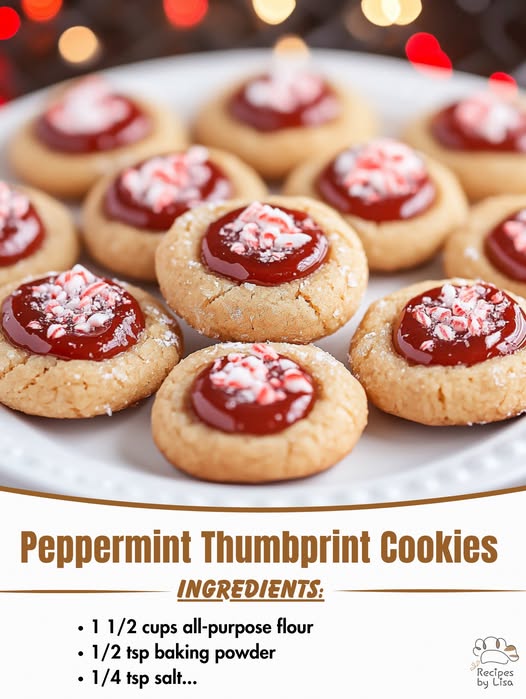  Peppermint Thumbprint Cookies 