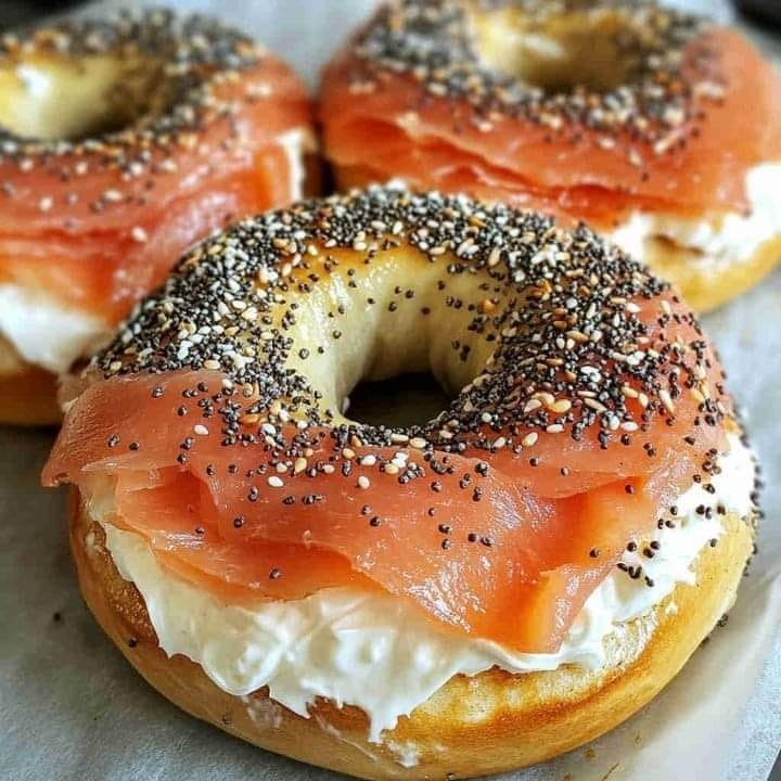 Bagels with Lox and Cream Cheese