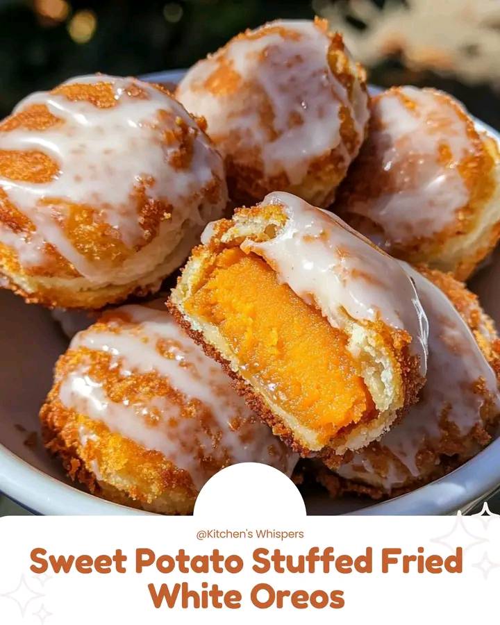 Sweet Potato Stuffed Fried White Oreos Recipe