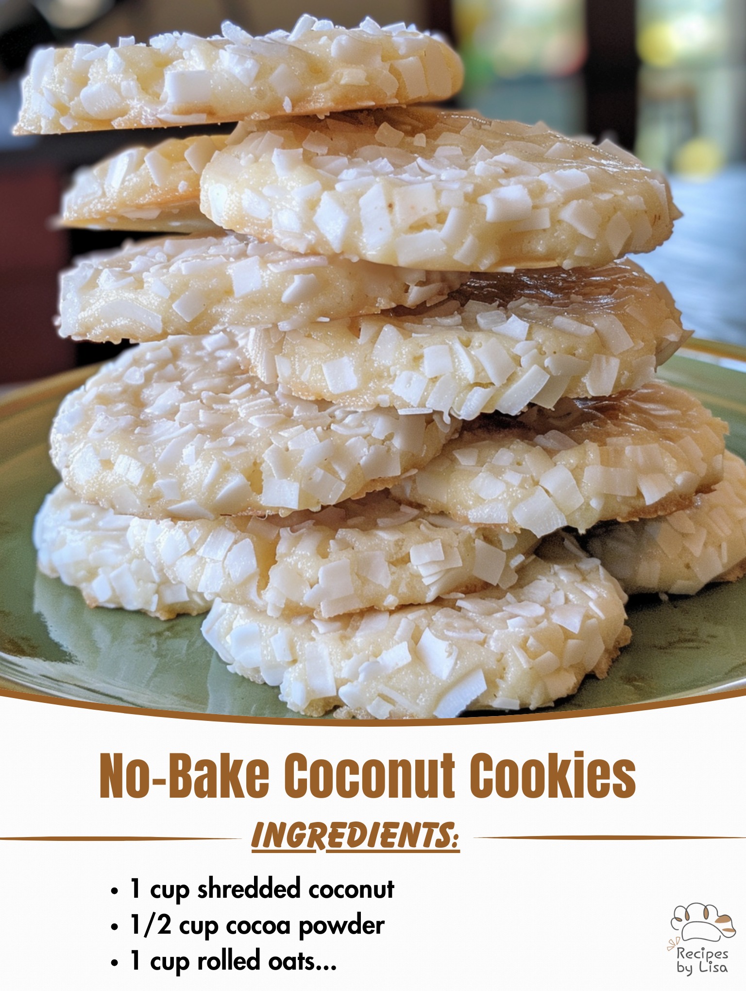  No-Bake Coconut Cookies 