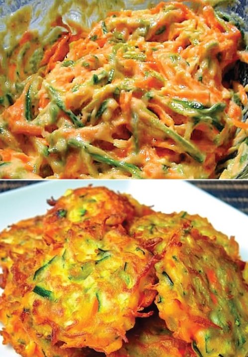 Title: « Vegan Zucchini and Carrot Fritters: A Crispy and Healthy Delight »