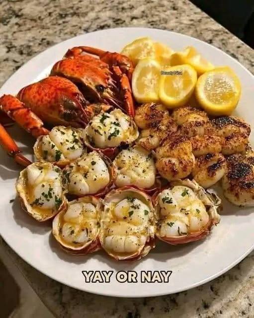 Search Results for: GARLIC BUTTER LOBSTER AND SCALLOPS