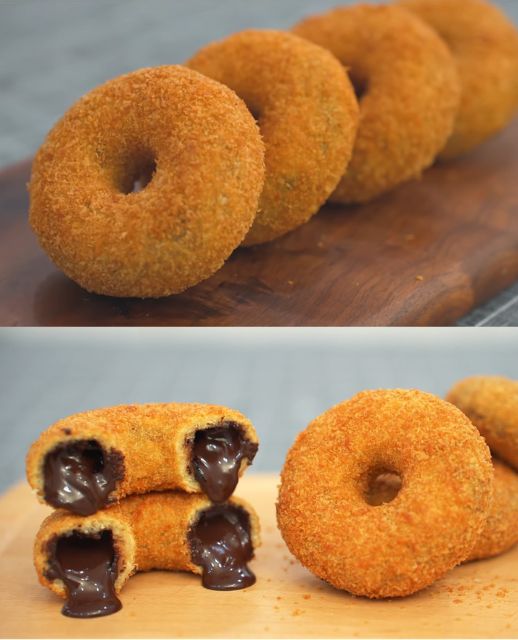 Fried Chocolate Donuts