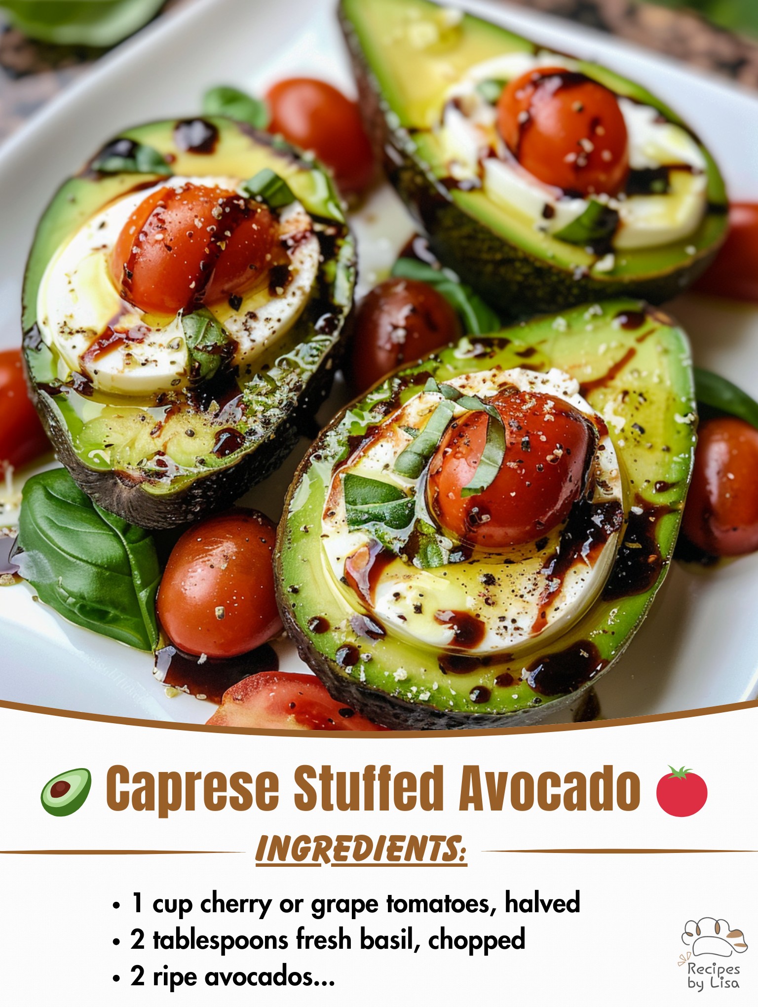  Caprese Stuffed Avocado 