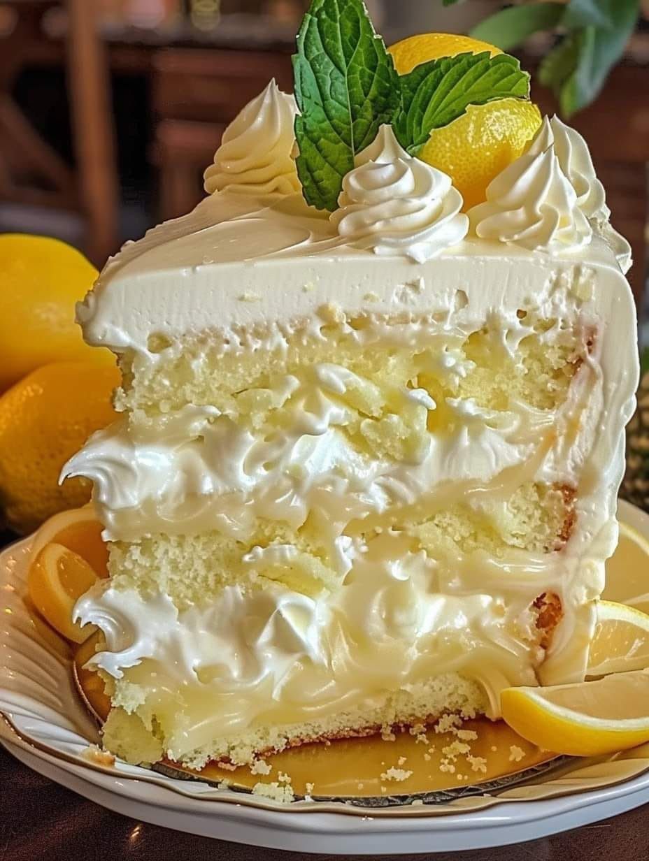 Luscious Lemon Cream Layer Cake