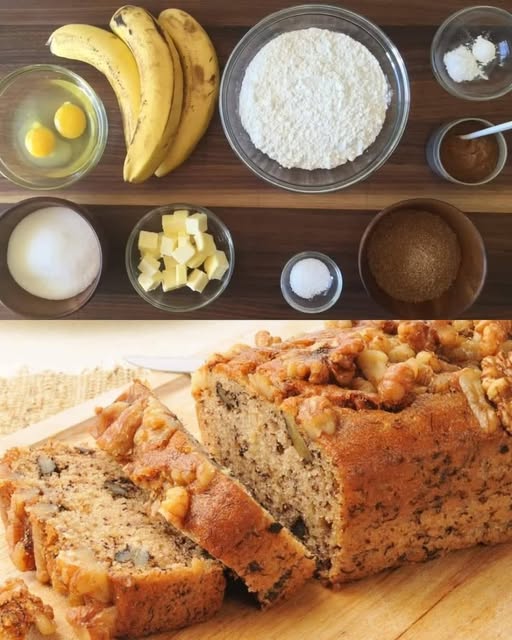 Best Banana Bread with Walnuts and Raisins