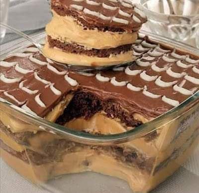 Chocolate and Caramel Layered Dessert