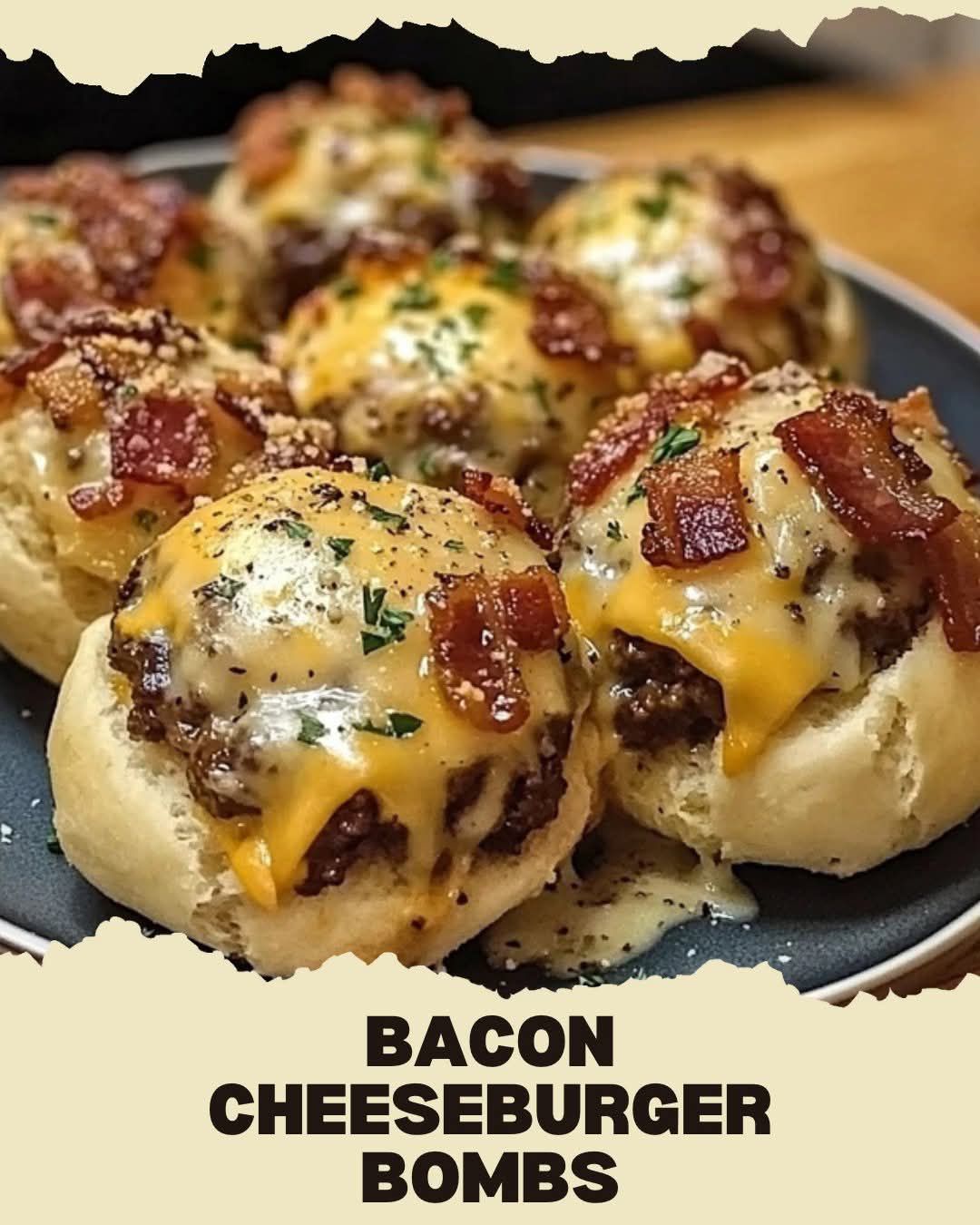 Garlic Parmesan Bacon Cheeseburger Bombs – the ultimate game-day snack!