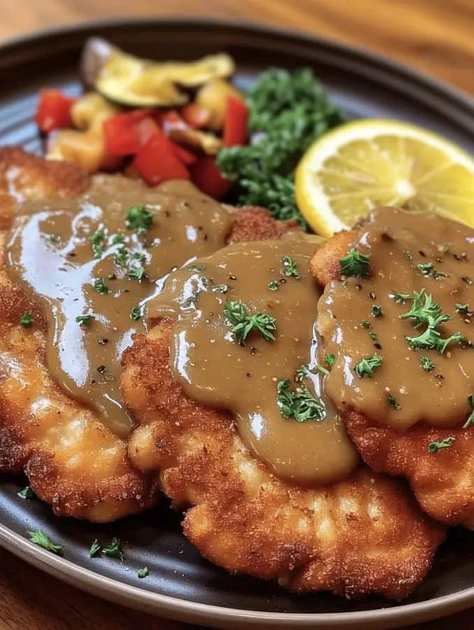 Classic Wiener Schnitzel with Gravy