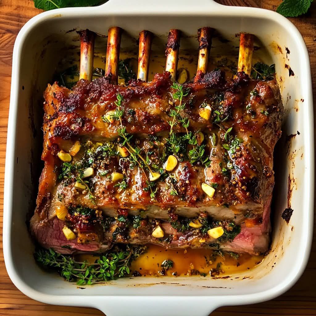 Garlic Herb Roasted Rack of Lamb