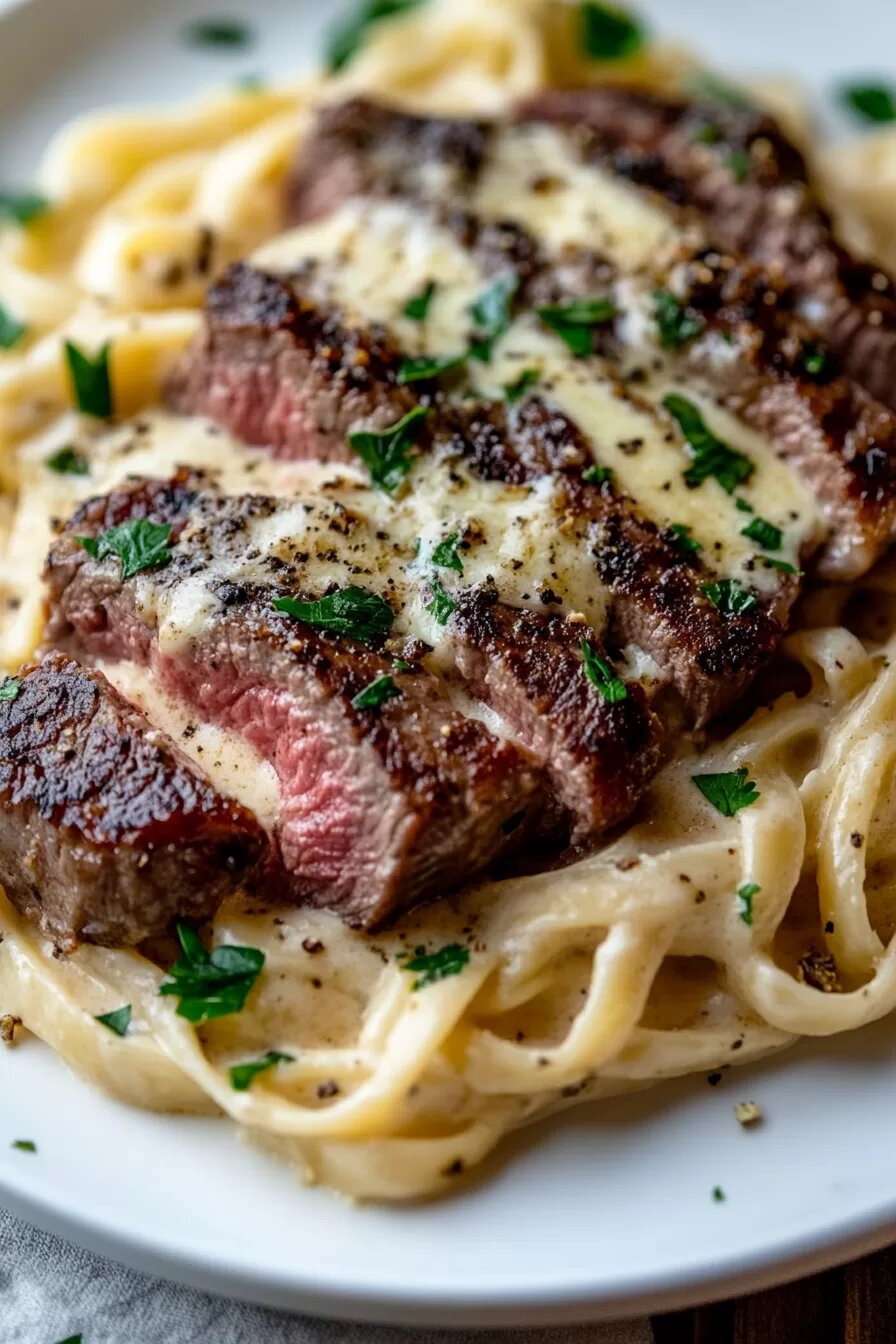 Steak Gorgonzola Alfredo