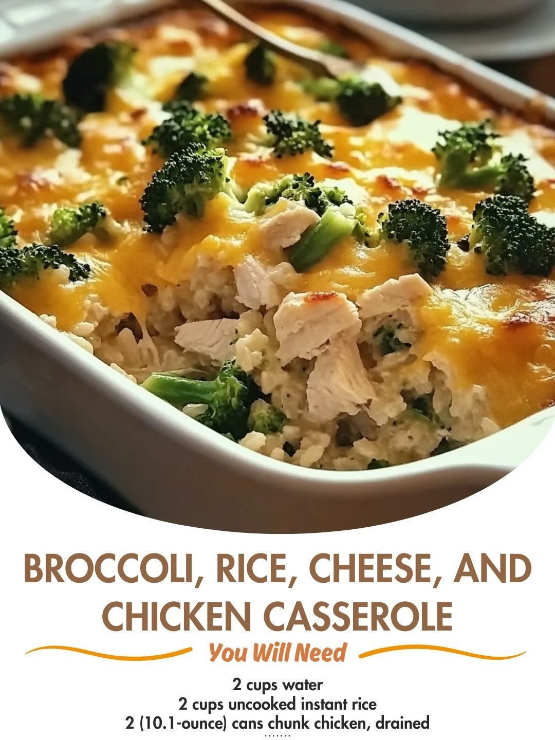 Broccoli, Rice, Cheese, and Chicken Casserole