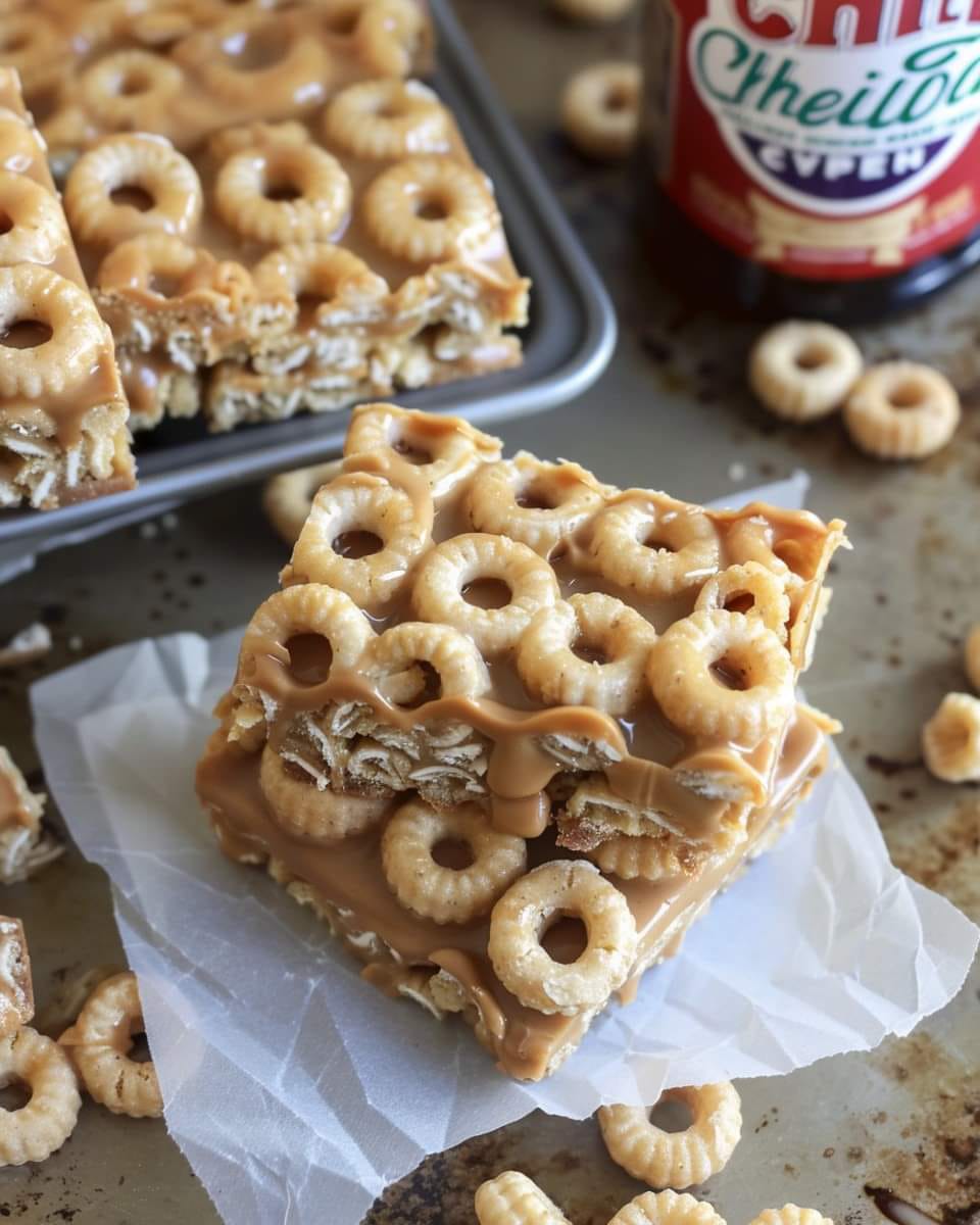 3-Ingredient Peanut Butter Cheerio Bars