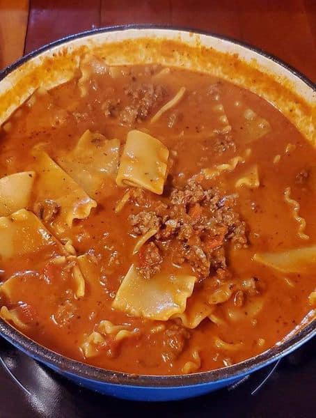 One Pot Lasagna Soup