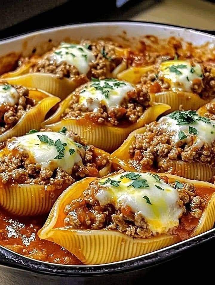 Stuffed shells with meat