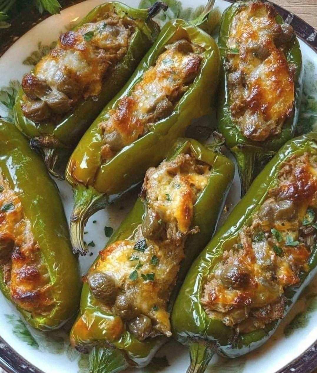 Italian Sausage Stuffed Sweet Italian Frying Pepper