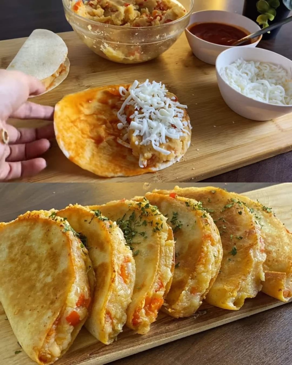 Cheesy Crispy Potato Tacos