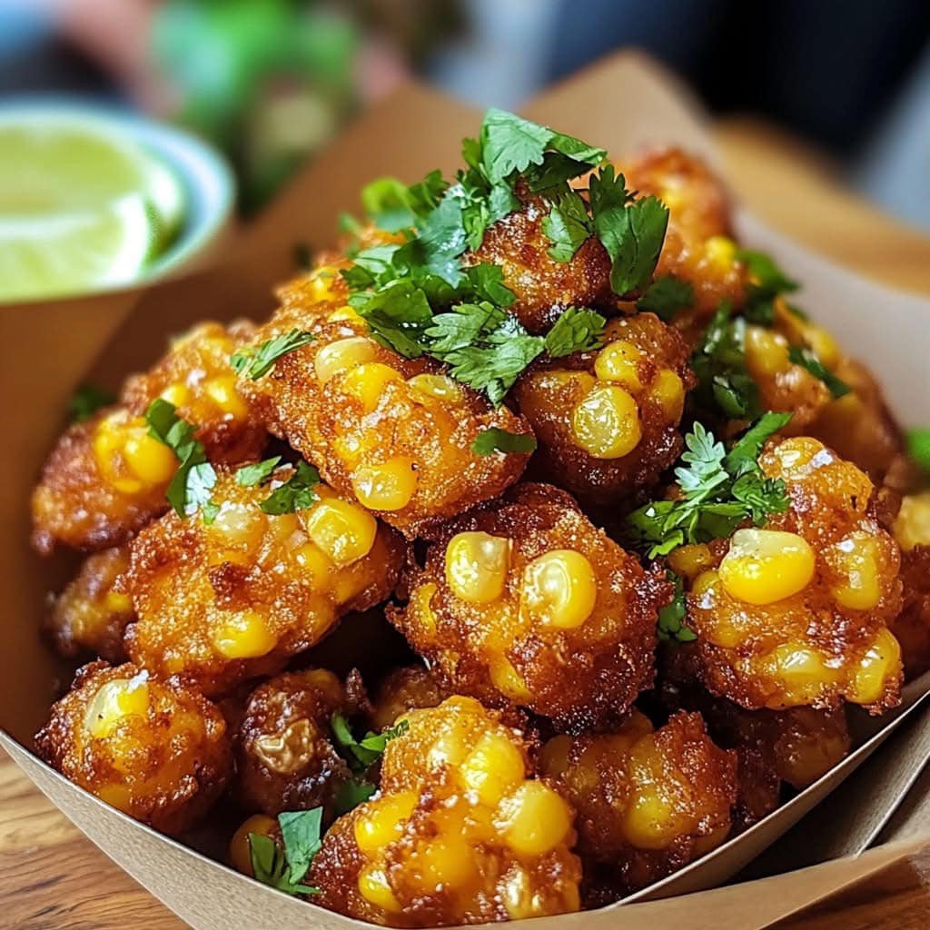 Crispy Mexican Street Corn Fritters