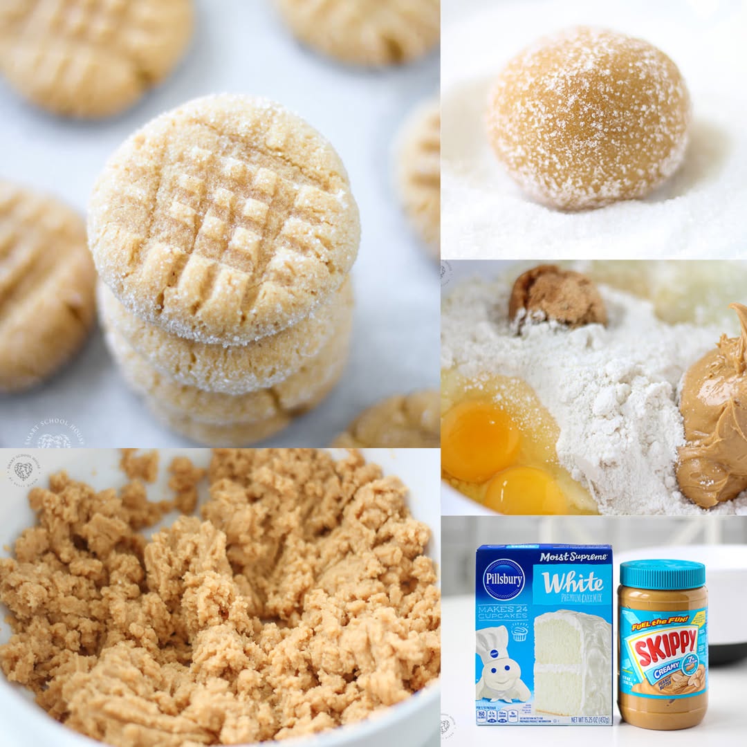 Cake Mix Peanut Butter Cookies