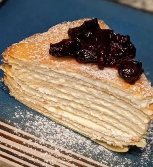 KETO LEMON RICOTTA MILLE CREPE CAKE