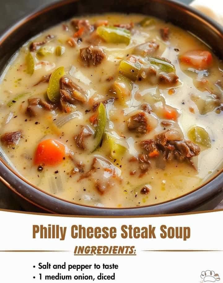 Philly Cheesesteak Soup