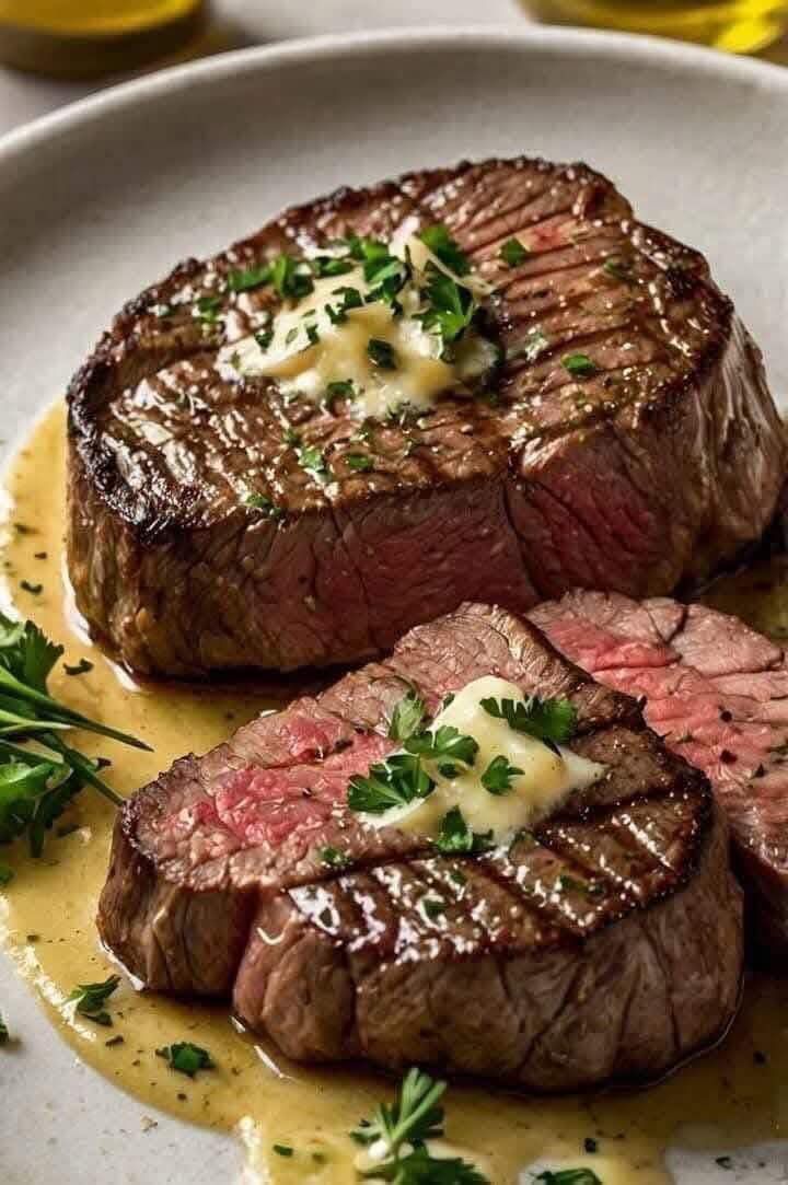 Filet mignon à la sauce crémeuse au parmesan