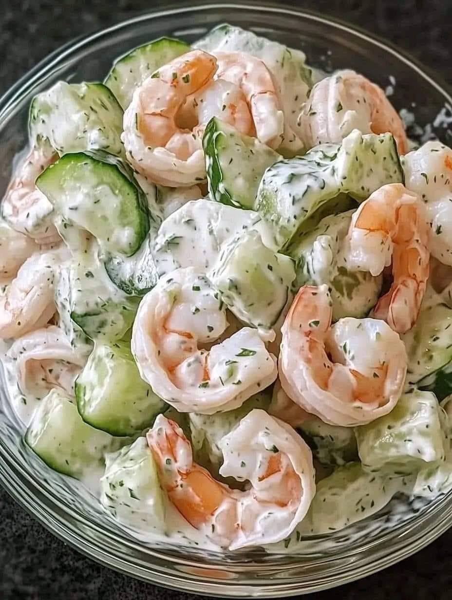 Creamy Cucumber Shrimp Salad