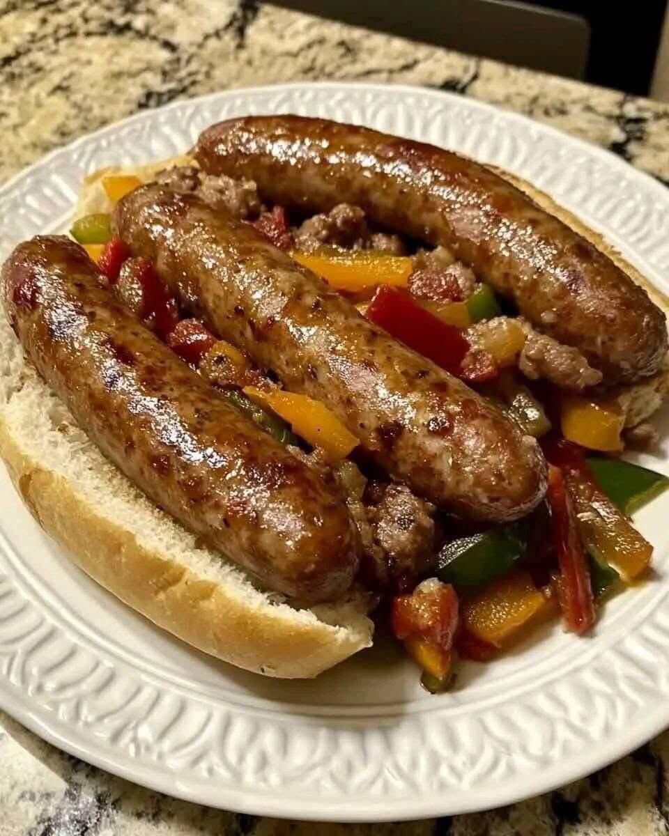  ITALIAN SAUSAGE WITH PEPPERS AND ONIONS 