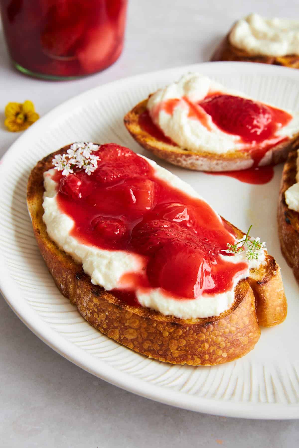 Strawberry ricotta toast