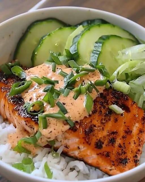 Spicy Salmon Rice Bowl