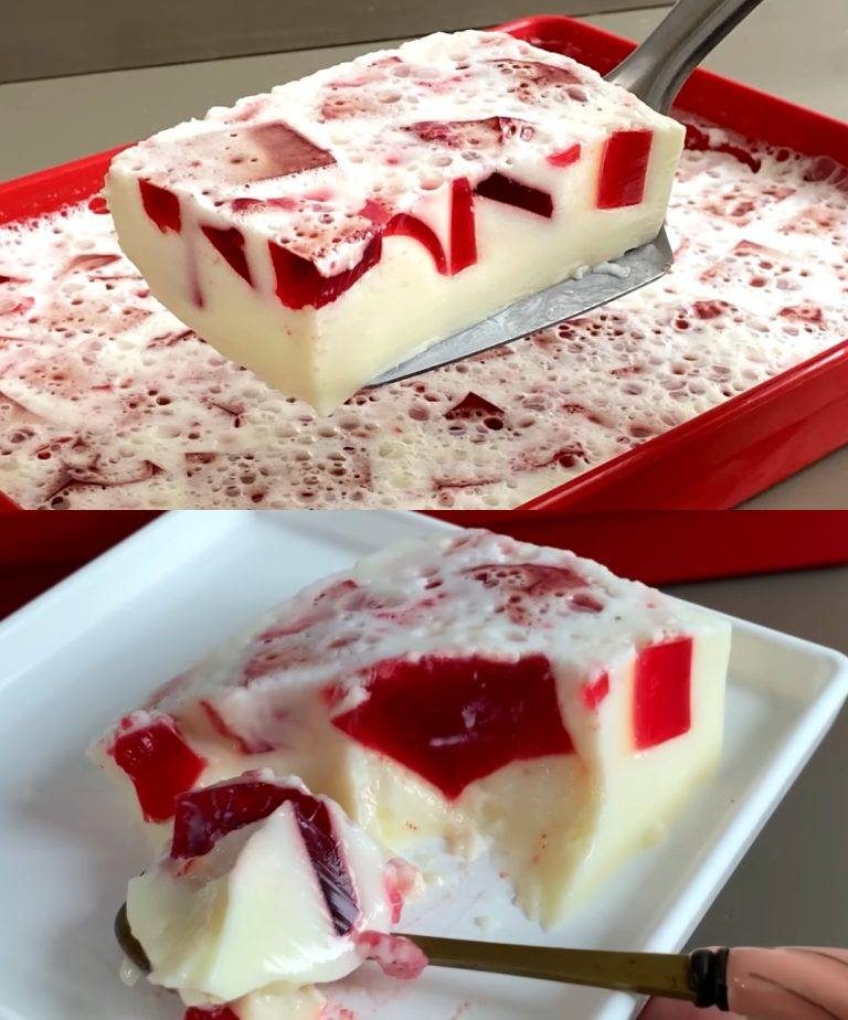 Gelatine dessert with white cream: Easy, delicious recipe perfect for any occasion