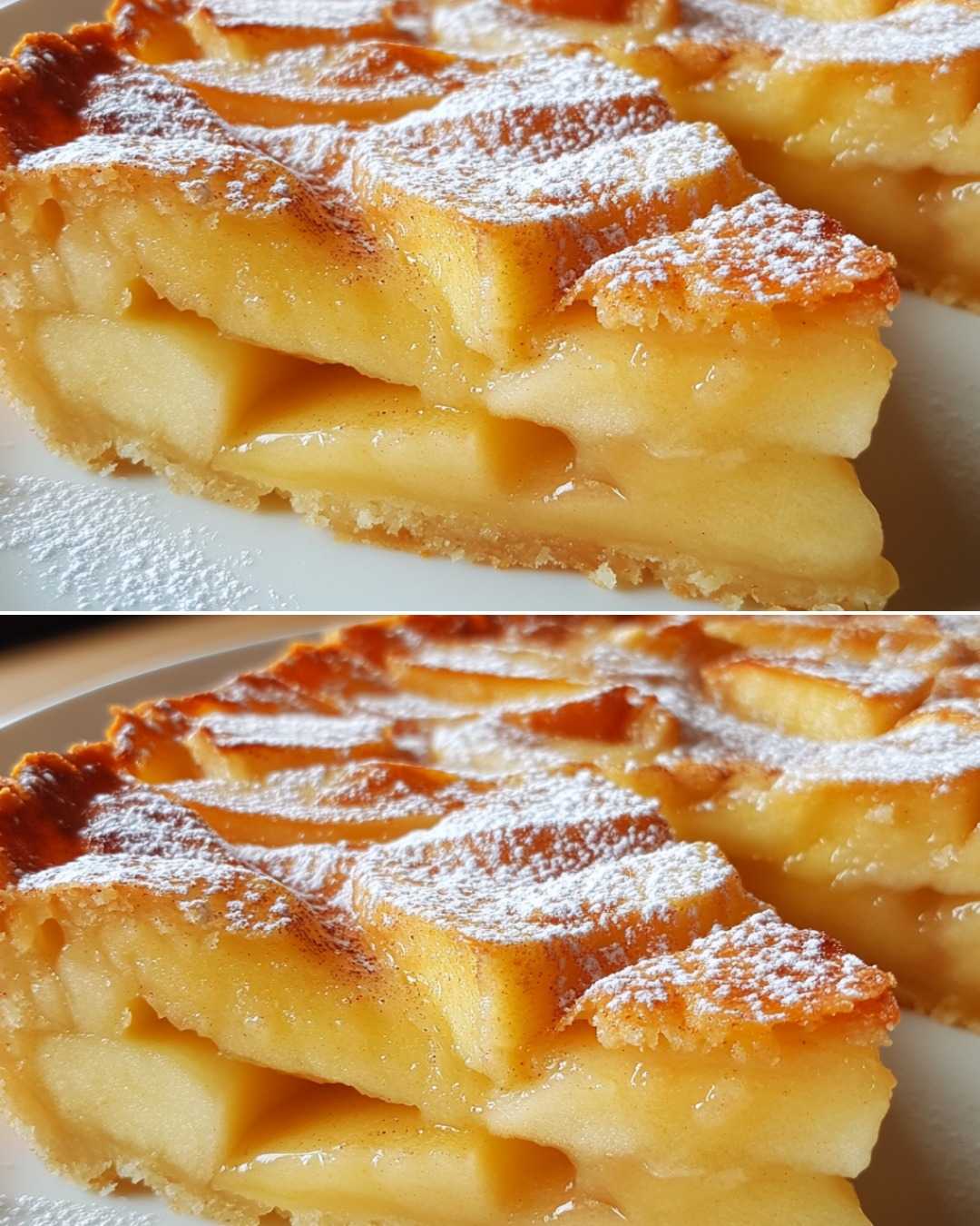 Classic French Apple Custard Cake