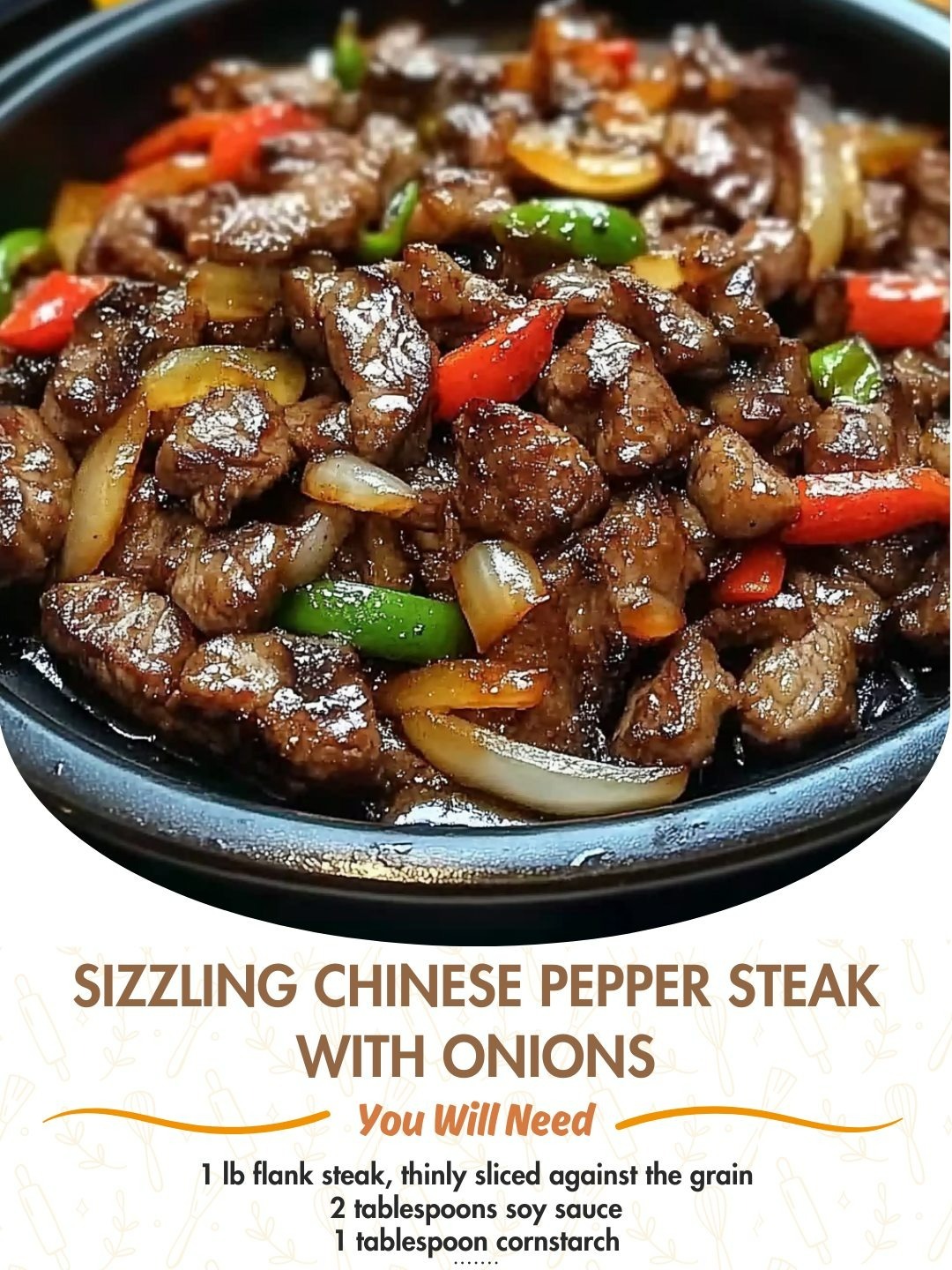 Sizzling Chinese Pepper Steak with Onions