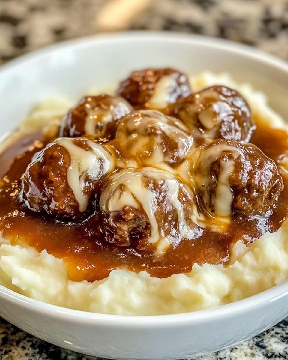 Crock Pot French Onion Meatballs