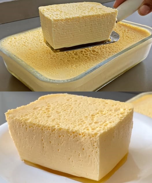 Glass Tray Condensed Milk Pudding