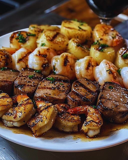 Grilled Lobster and Shrimp