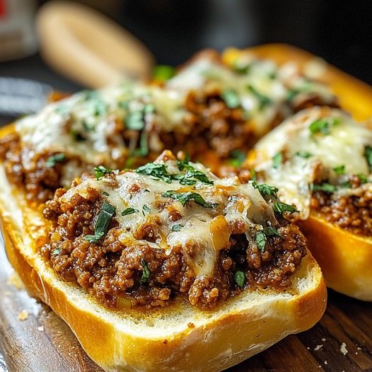 Italian Garlic Bread Sloppy Joes