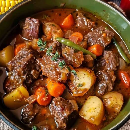 This Old Fashioned Beef Stew is pure comfort in a bowl with tender beef