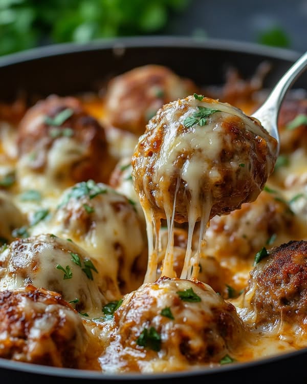 French Onion Meatballs